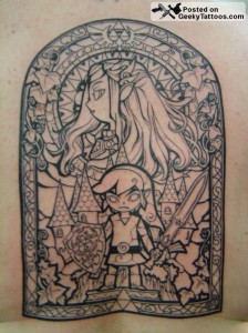 Zelda stained glass tattoo